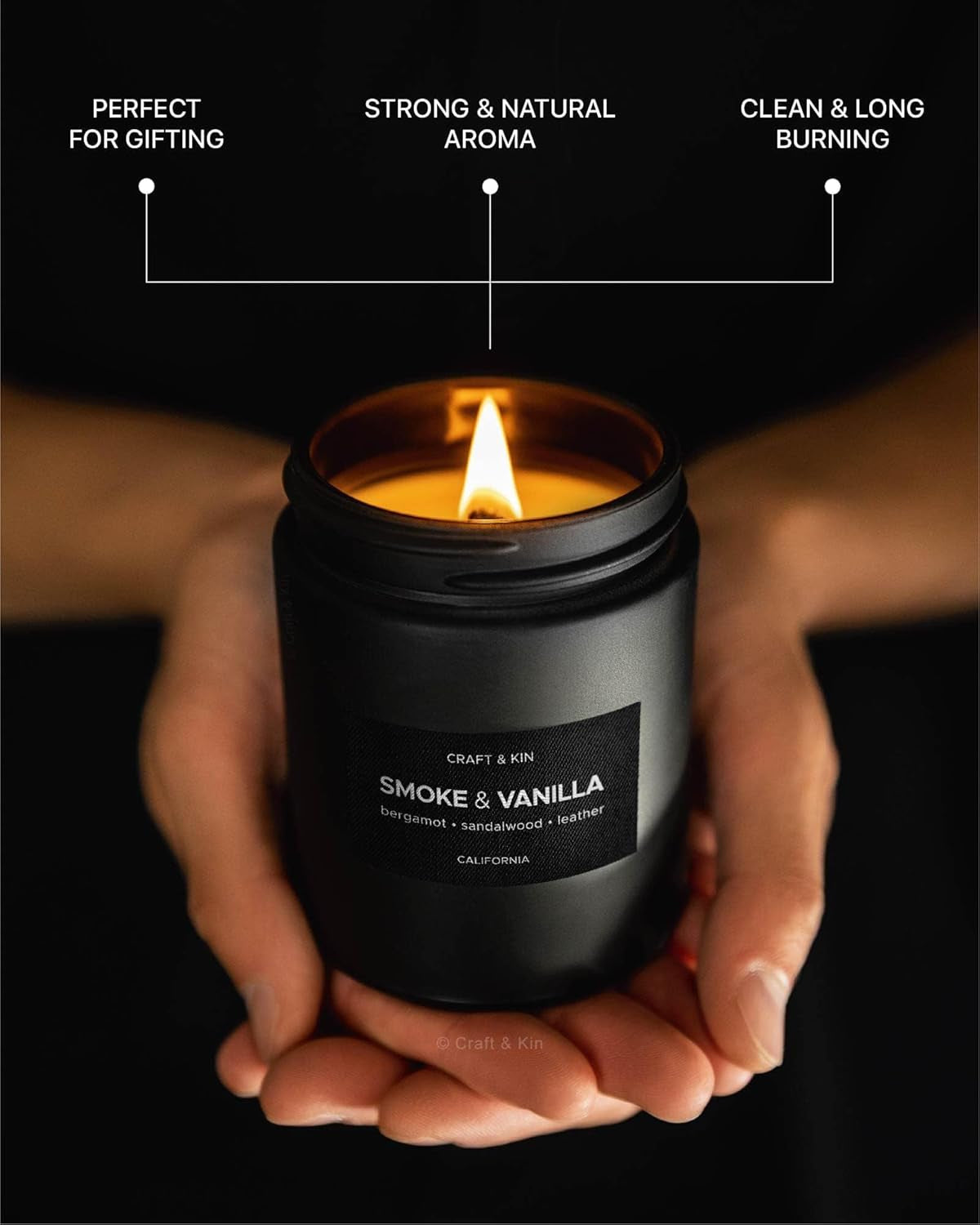 Premium Smoke & Vanilla Candle